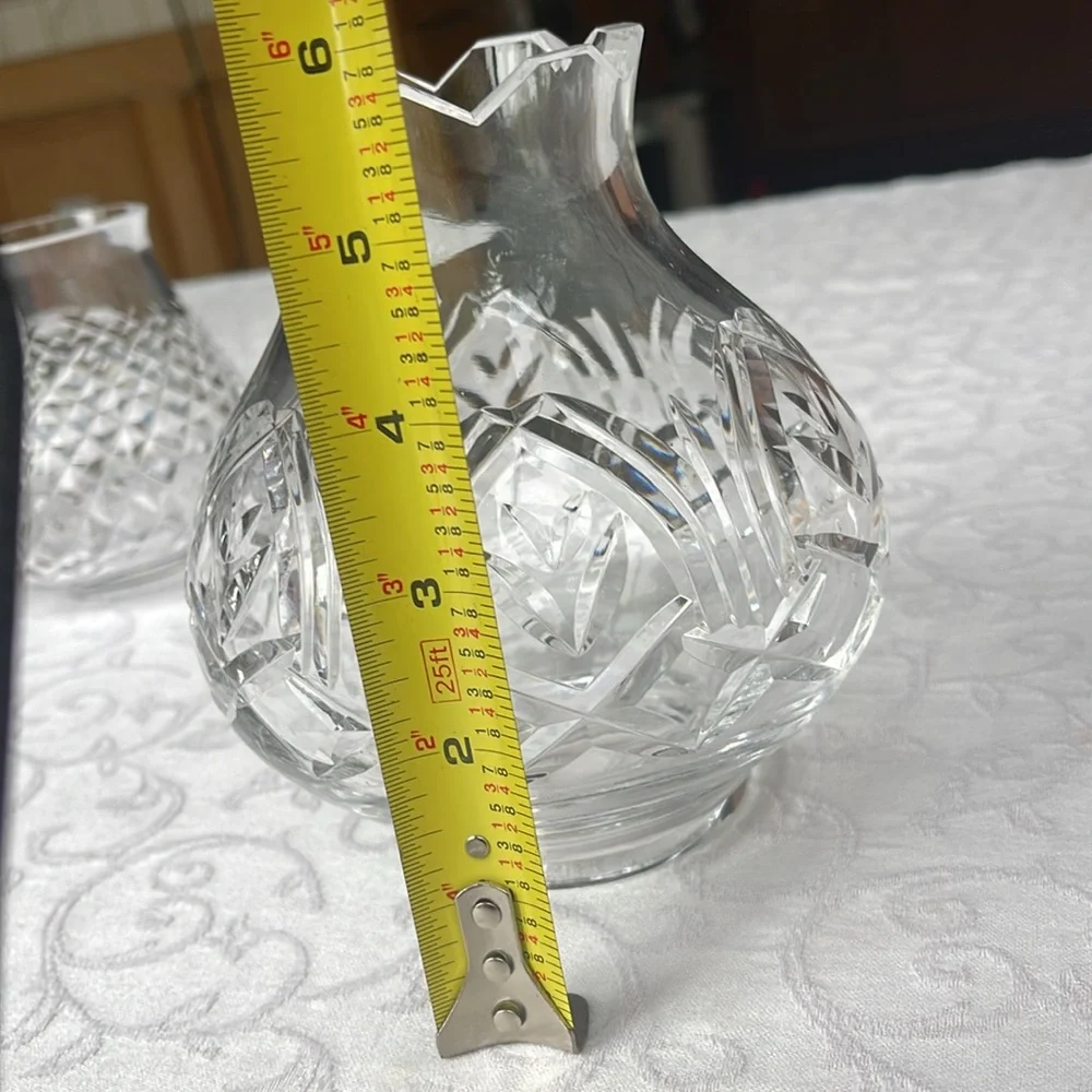 Vintage Waterford Crystal hurricane lamp and globe , globe only